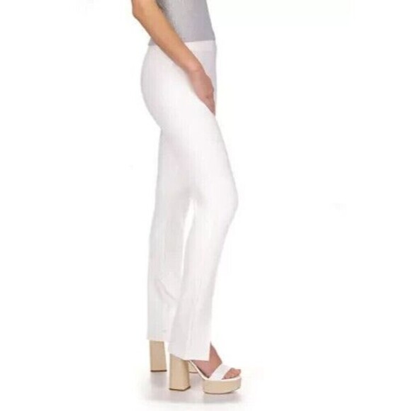 MICHAEL Michael Kors Women's Slit Hem Pull On Leggings Pants White P/XS - Picture 4 of 15